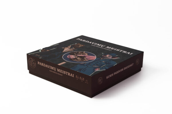Stalo žaidimas - Pardavimų meistrai yra stalo žaidimas kuriame jūs mokotės derybų bei pardavimų įgūdžių.